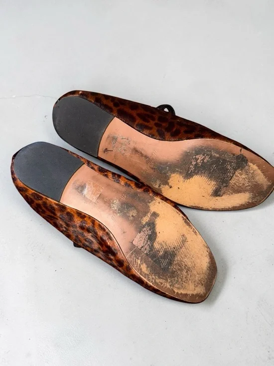 Madewell The Greta Ballet Flat Leopard Calf Hair Mary Jane Flats - Picture 5 of 6